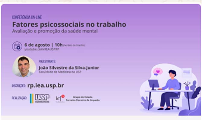 Conferência discute fatores psicossociais e saúde mental no ambiente de trabalho