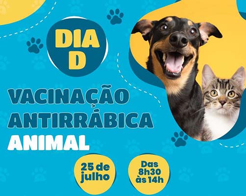 Neste sábado, 25, dia D da vacinação anti rrábica em Vitória da Conquista