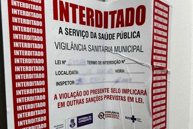 Vigilância Sanitária interdita padarias durante inspeções de rotina em Vitória da Conquista