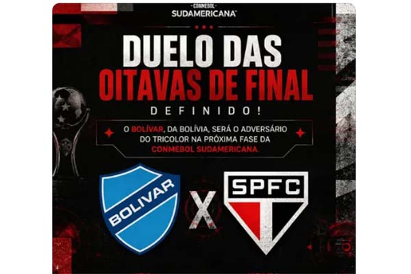 SBT transmite duelos entre São Paulo e Bolívar pelas oitavas de final da Conmebol Sul-Americana