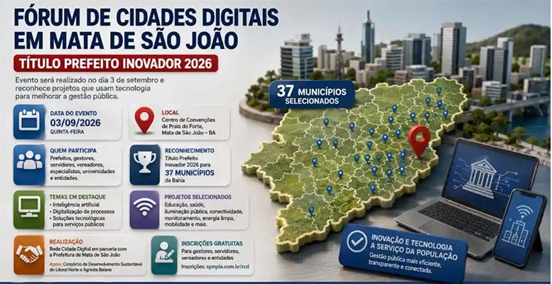 Rede Cidade Digital reconhece Prefeitos Inovadores na Bahia