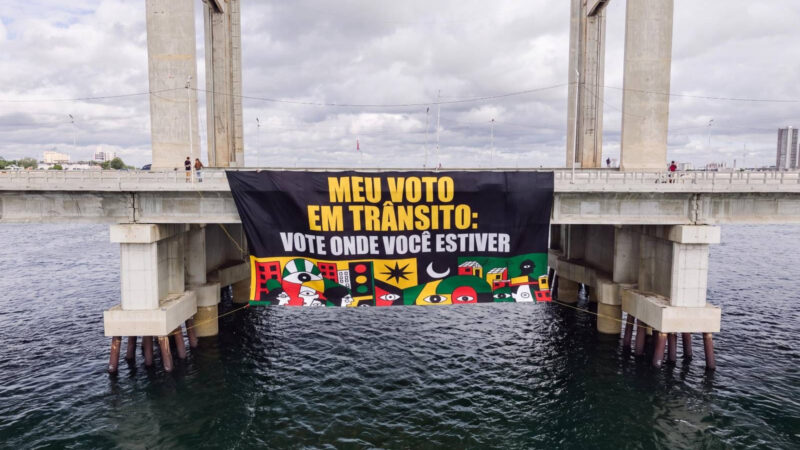 Ponte amanhece com mensagem para o eleitor brasileiro