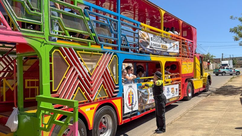 Educação para o trânsito ganha espaço na rotina de alunos do CMEI Senhorinha Cairo