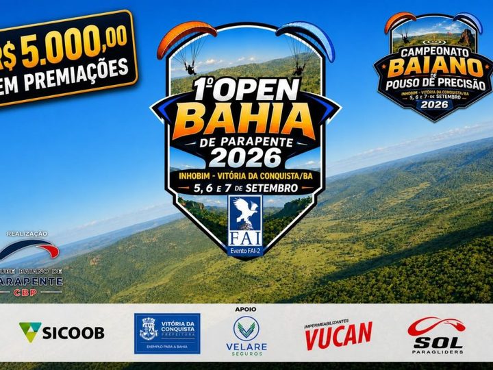 1º Open Bahia de Parapente reúne pilotos de todo o Brasil em Vitória da Conquista