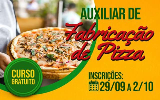 Inscrições abertas para curso gratuito para fabricação de pizzas e massas