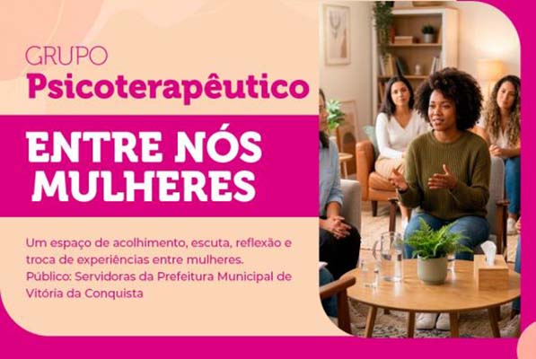 Servidoras municipais têm até 7 de outubro para se inscrever no grupo terapêutico Entre Nós Mulheres