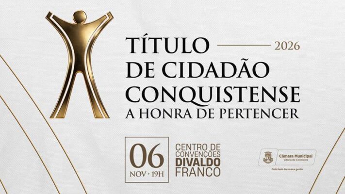 Câmara abre celebrações do aniversário da cidade com entrega de Título de Cidadão Conquistense