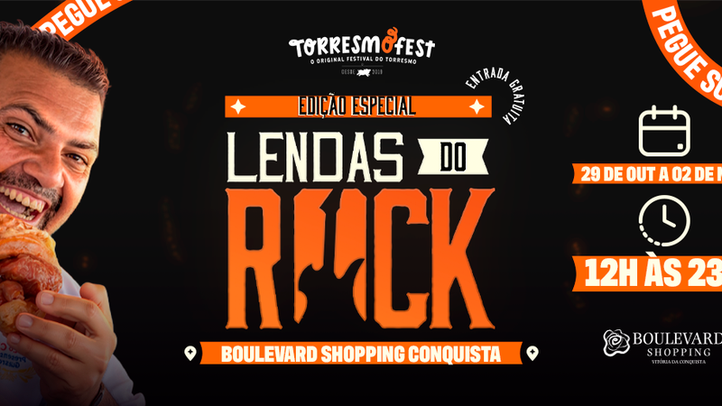 Boulevard Shopping recebe TorresmoFest com quatro dias de gastronomia e tributos ao rock